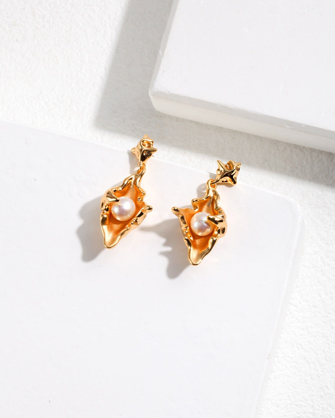 [Conch]Pure silver pearl earrings/necklace