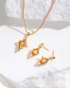 [Conque] Boucles d'oreilles/collier en perles d'argent pur