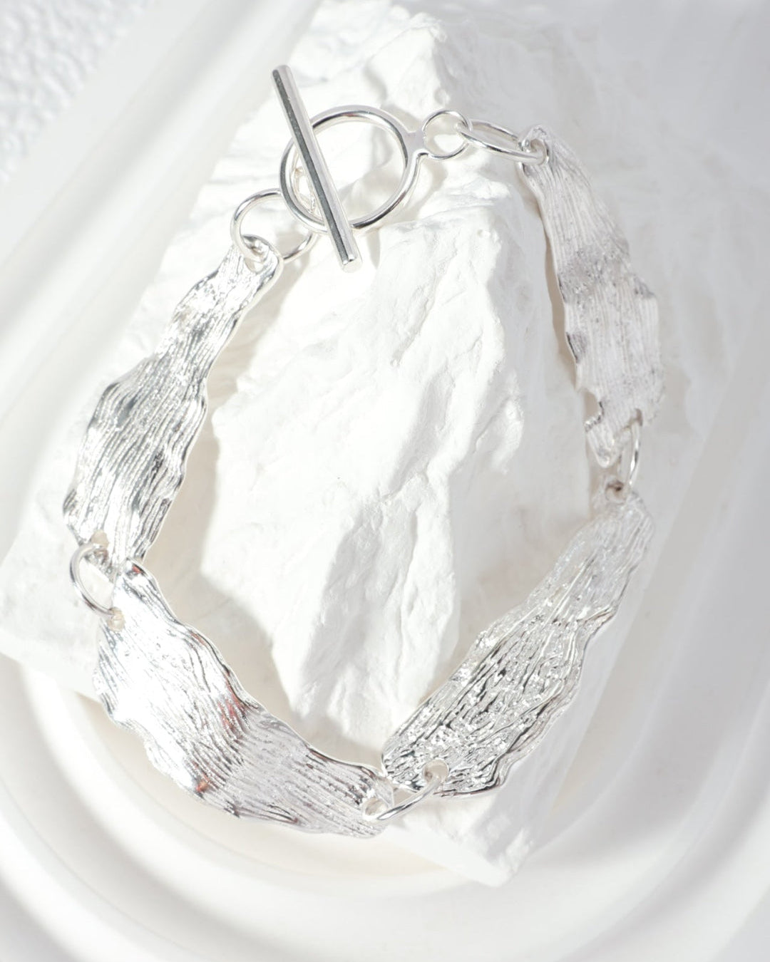 Pure silver art bracelet