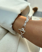 Pure silver art bracelet