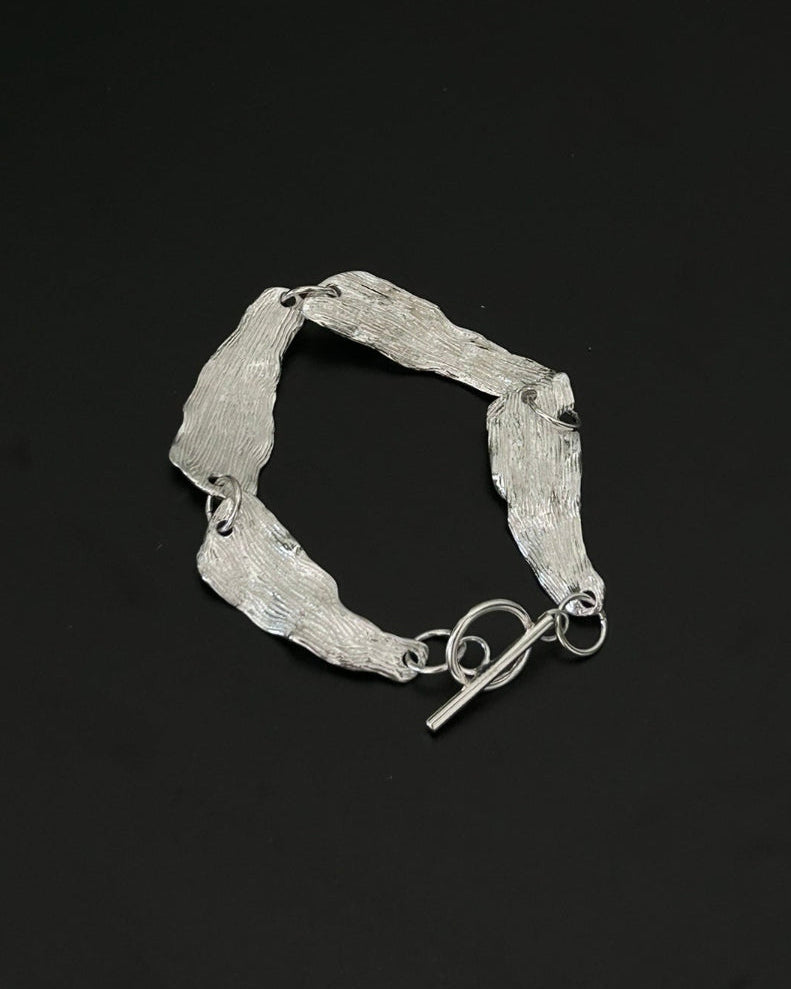 Pure silver art bracelet