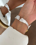 Pure silver art bracelet