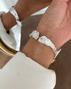 Pure silver art bracelet