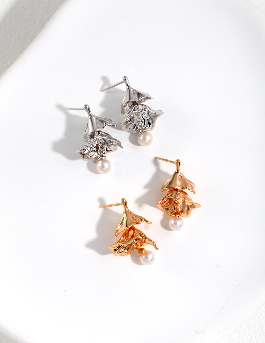 [Dance]Pure silver pearl earrings