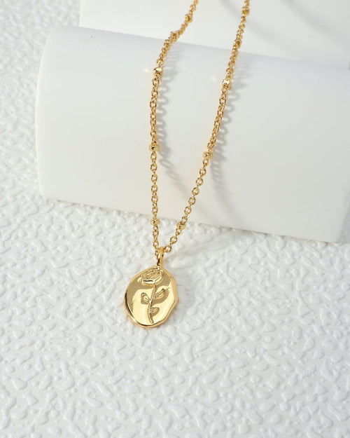 Copper plated with 18k gold necklace