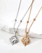 S925 Silver Mother-of-Pearl Zircon Pendant Necklace