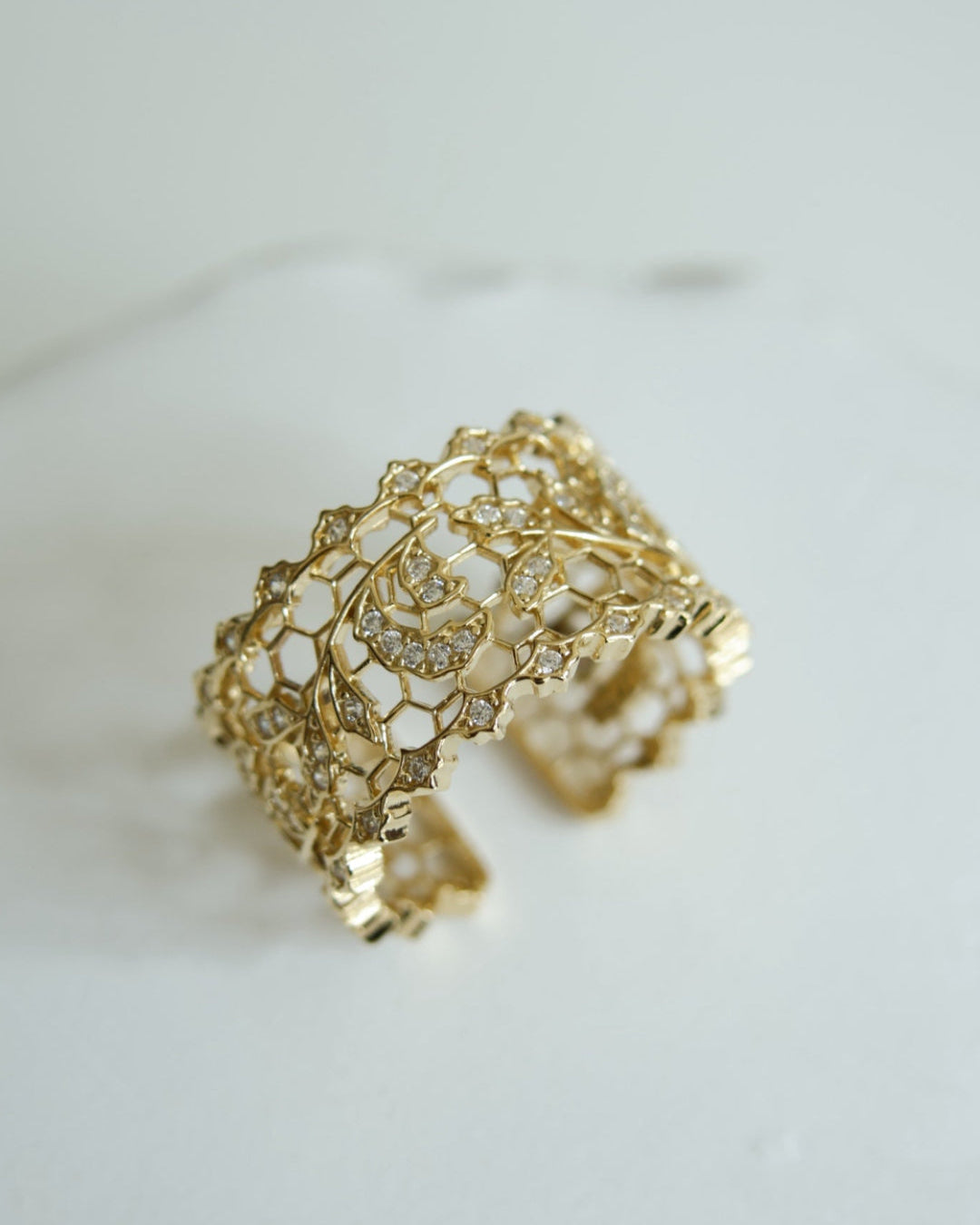 【Cloud Gap Light】s925 silver-plated 18k gold&zircon