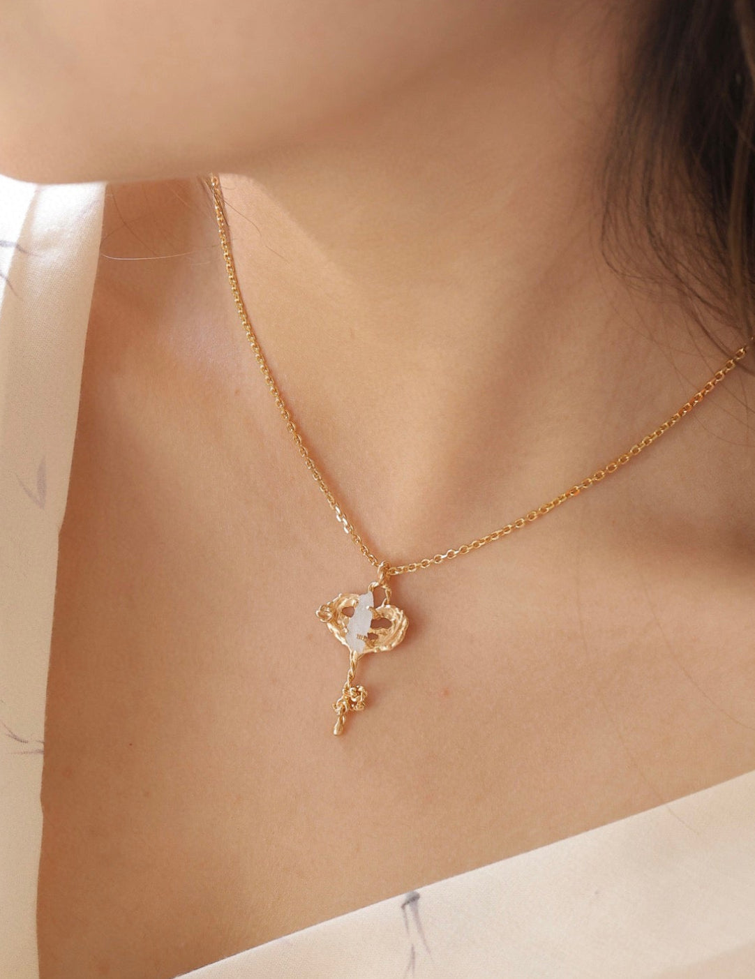 Key necklace, silver jewelry