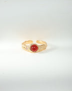 Red Agate Collection，s925 plated with 18k gold