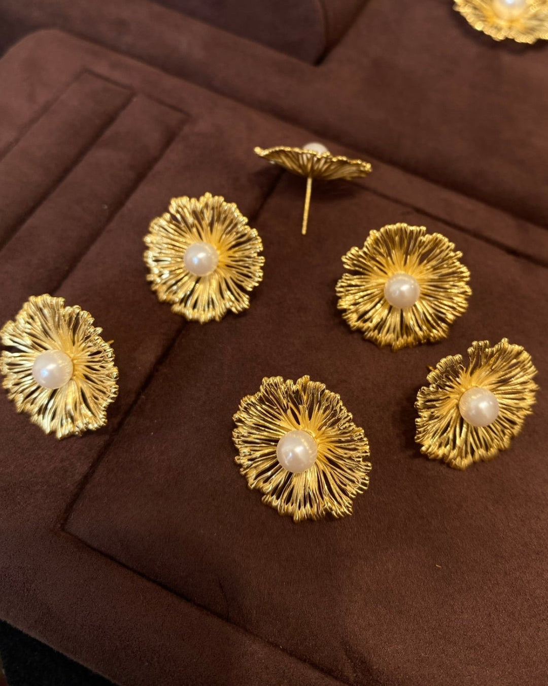 【sun shines】necklace&earrings plated with 18k gold