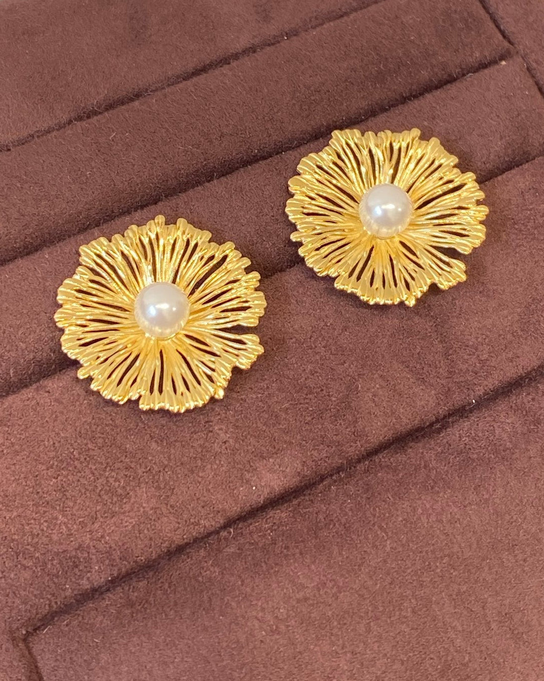 【sun shines】necklace&earrings plated with 18k gold