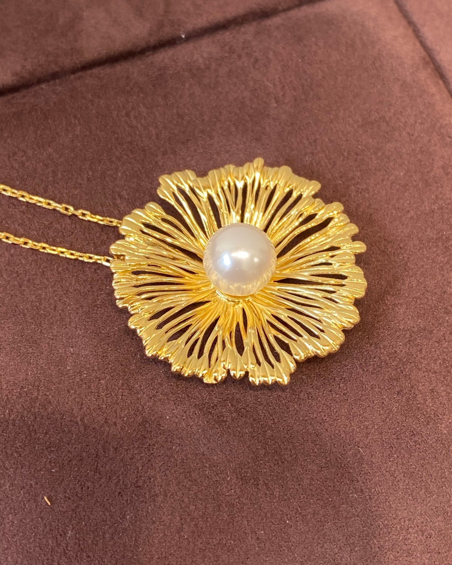 【sun shines】necklace&earrings plated with 18k gold