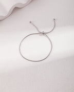 Pure silver simple bracelet