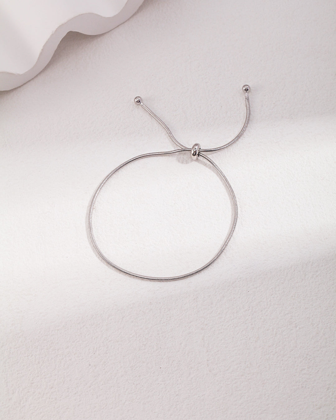 Pure silver simple bracelet