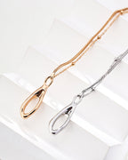 Bracelet classique en argent sterling S925, argent/or