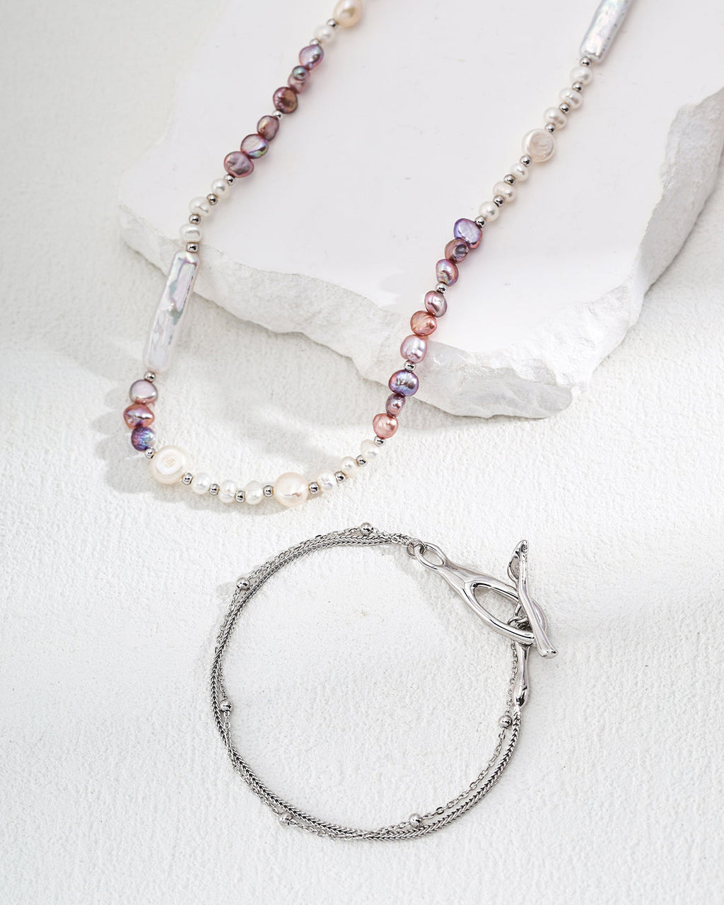 Bracelet classique en argent sterling S925, argent/or