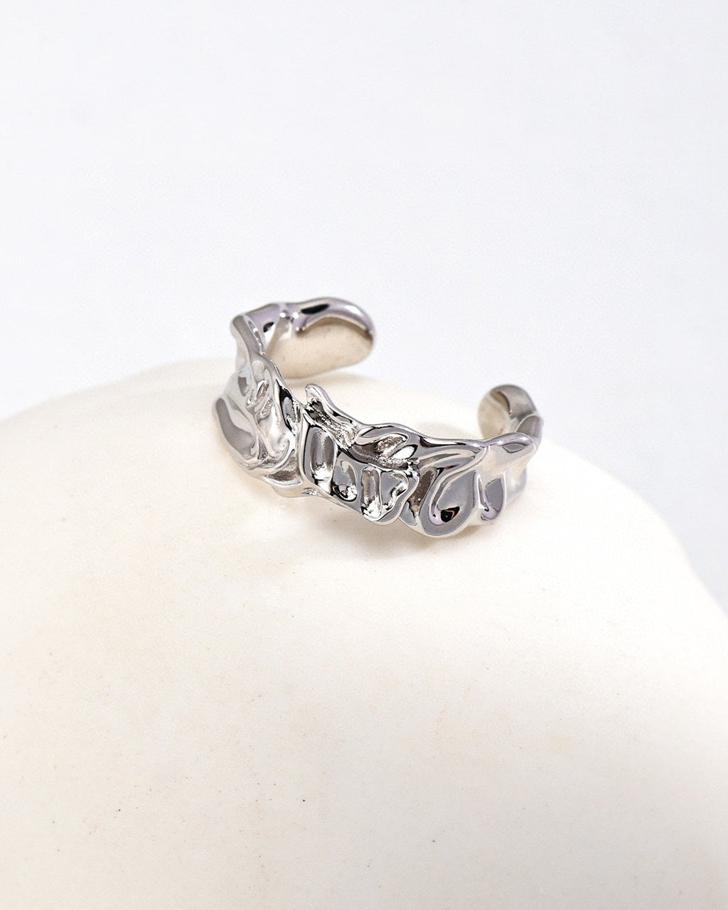 Pleated Art Gold-Plated Ring