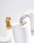 Pleated Art Gold-Plated Ring