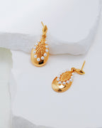 Gold S925 Silver & Shell Pearl Earrings