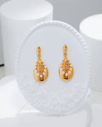 Gold S925 Silver & Shell Pearl Earrings