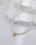 S925 Sterling Silver Water Droplet Pearl Necklace
