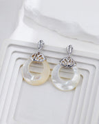 S925 Sterling Silver & Mother of Pearl Earrings