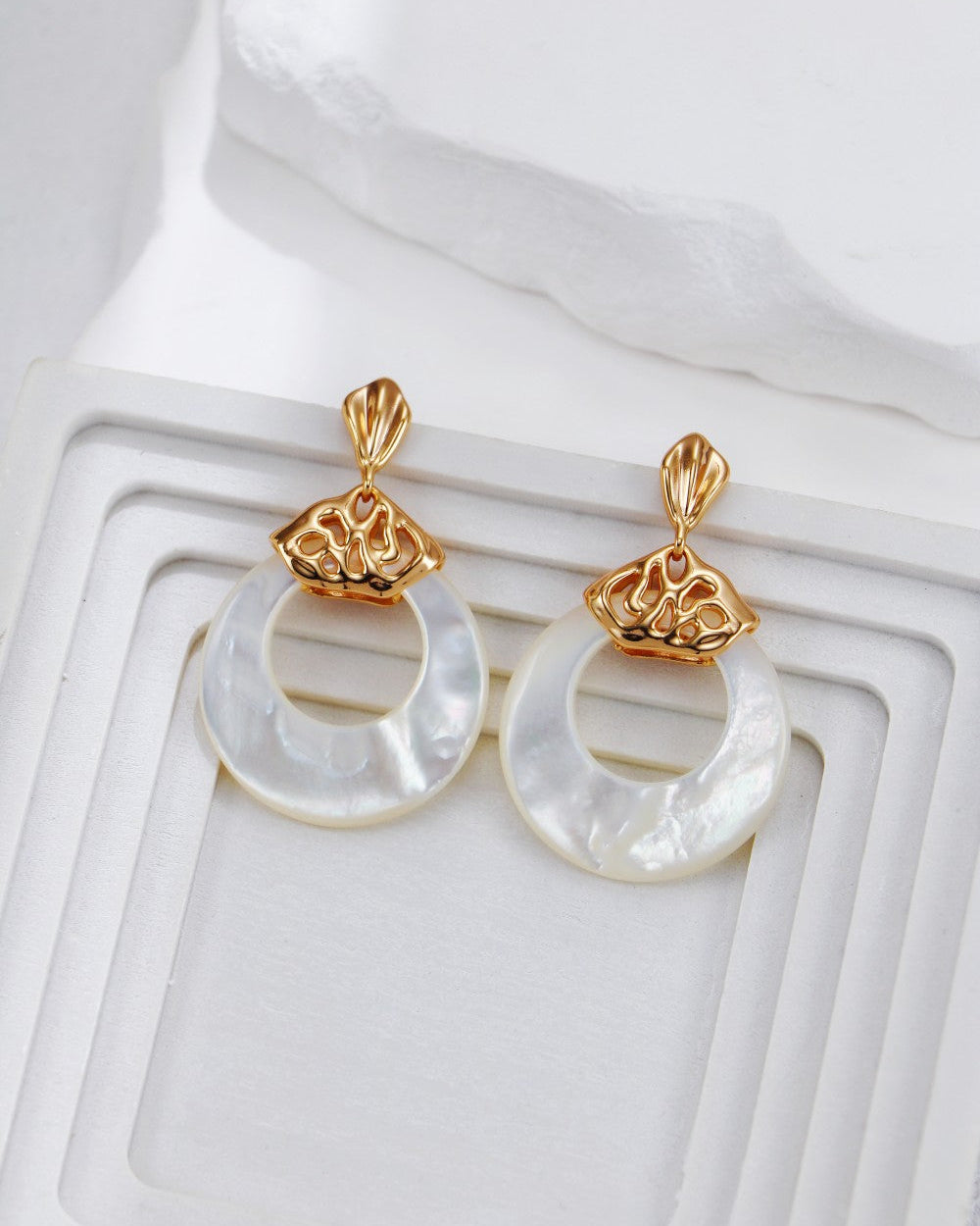 S925 Sterling Silver & Mother of Pearl Earrings