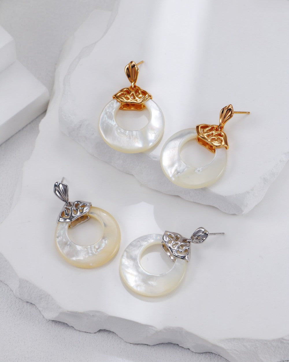 S925 Sterling Silver & Mother of Pearl Earrings