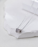 S925 Sterling Silver & Zirconia ‘Waist’ Curve Necklace