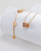 S925 Sterling Silver & Zirconia ‘Waist’ Curve Necklace