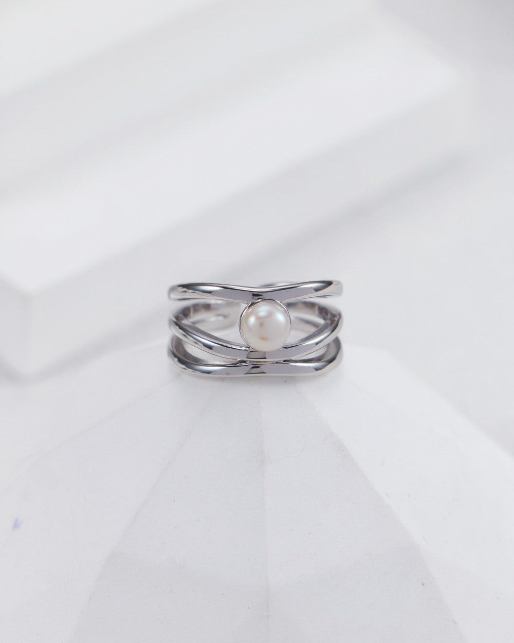 S925 Sterling Silver Pearl Ring
