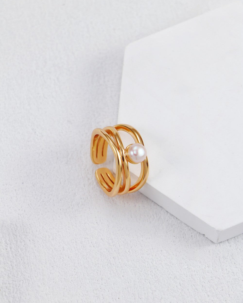 S925 Sterling Silver Pearl Ring