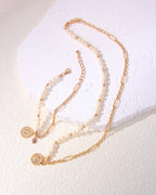 S925 Retro Gold Pearl Jewelry Set