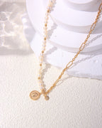 S925 Retro Gold Pearl Jewelry Set