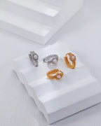 S925 Sterling Silver Rope Twist Pearl Set