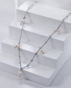 S925 Sterling Silver Rope Twist Pearl Set