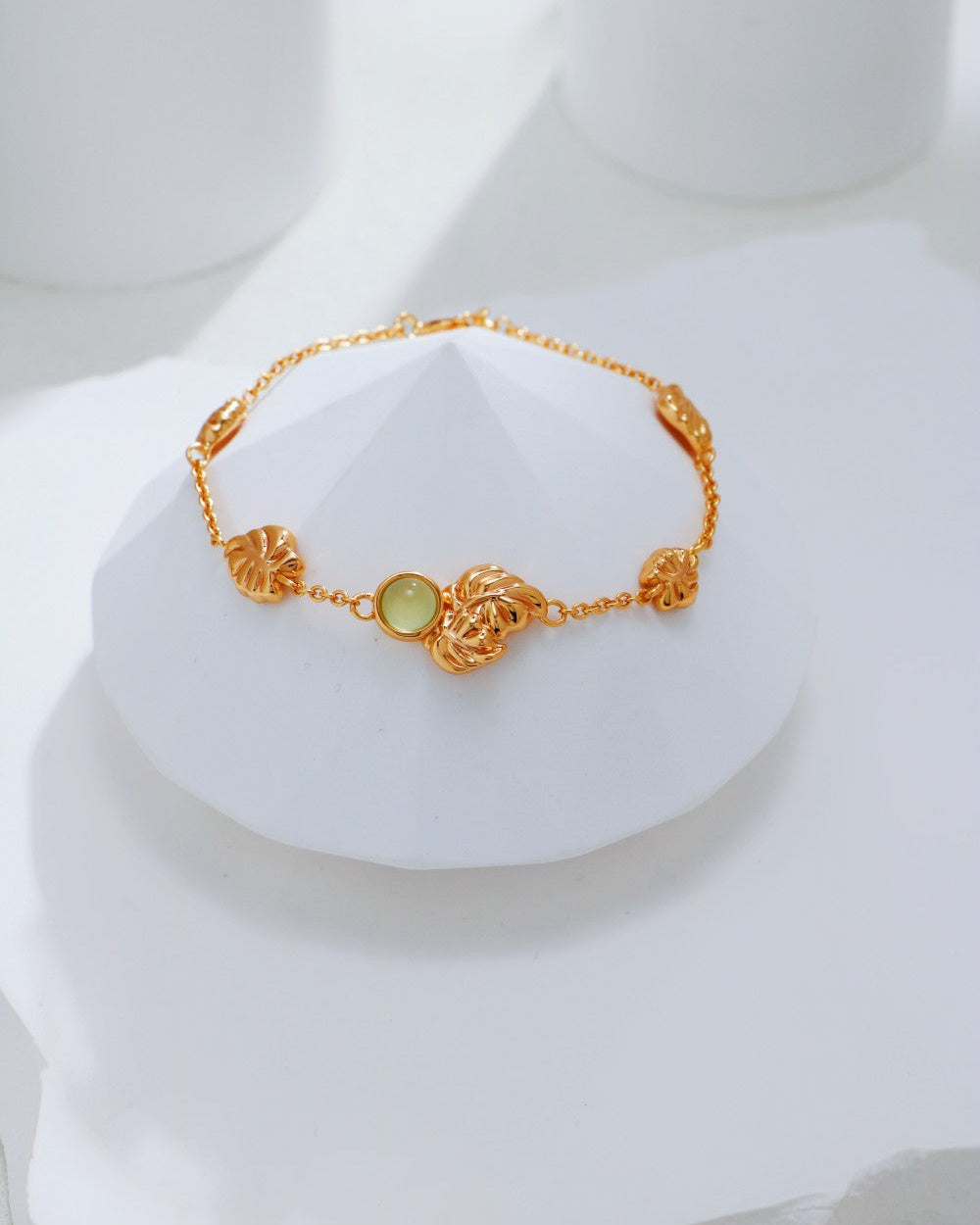 S925 Gold Calla Chalcedony Collection