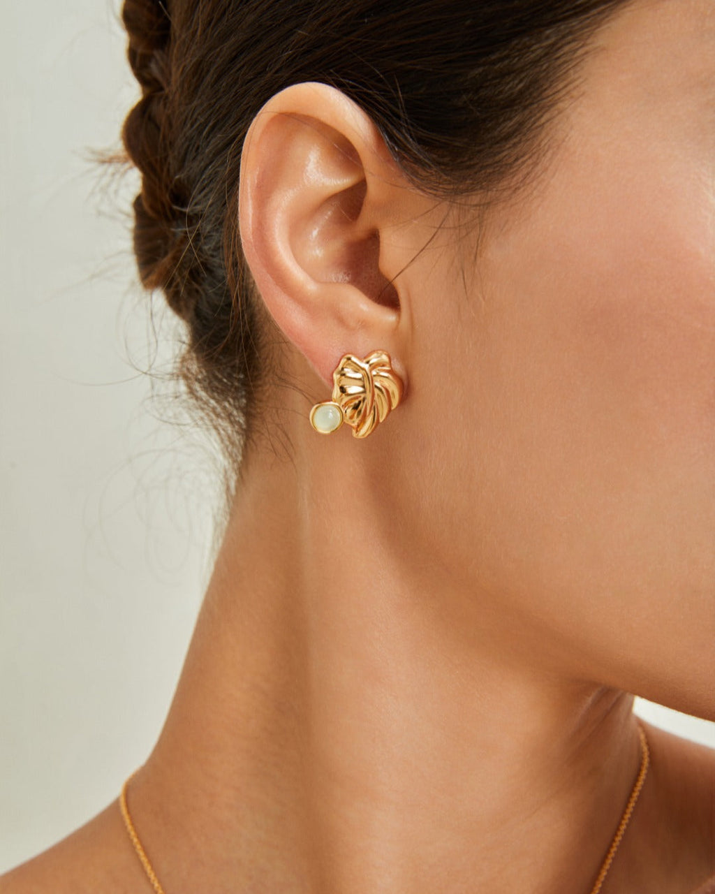 S925 Gold Calla Chalcedony Collection