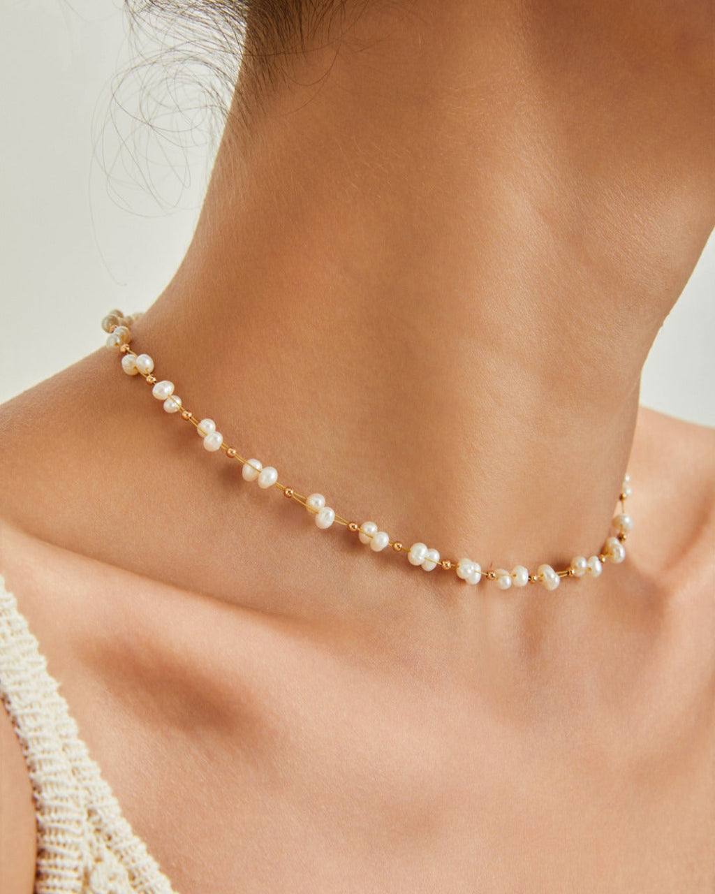 S925 Woven Pearl Necklace