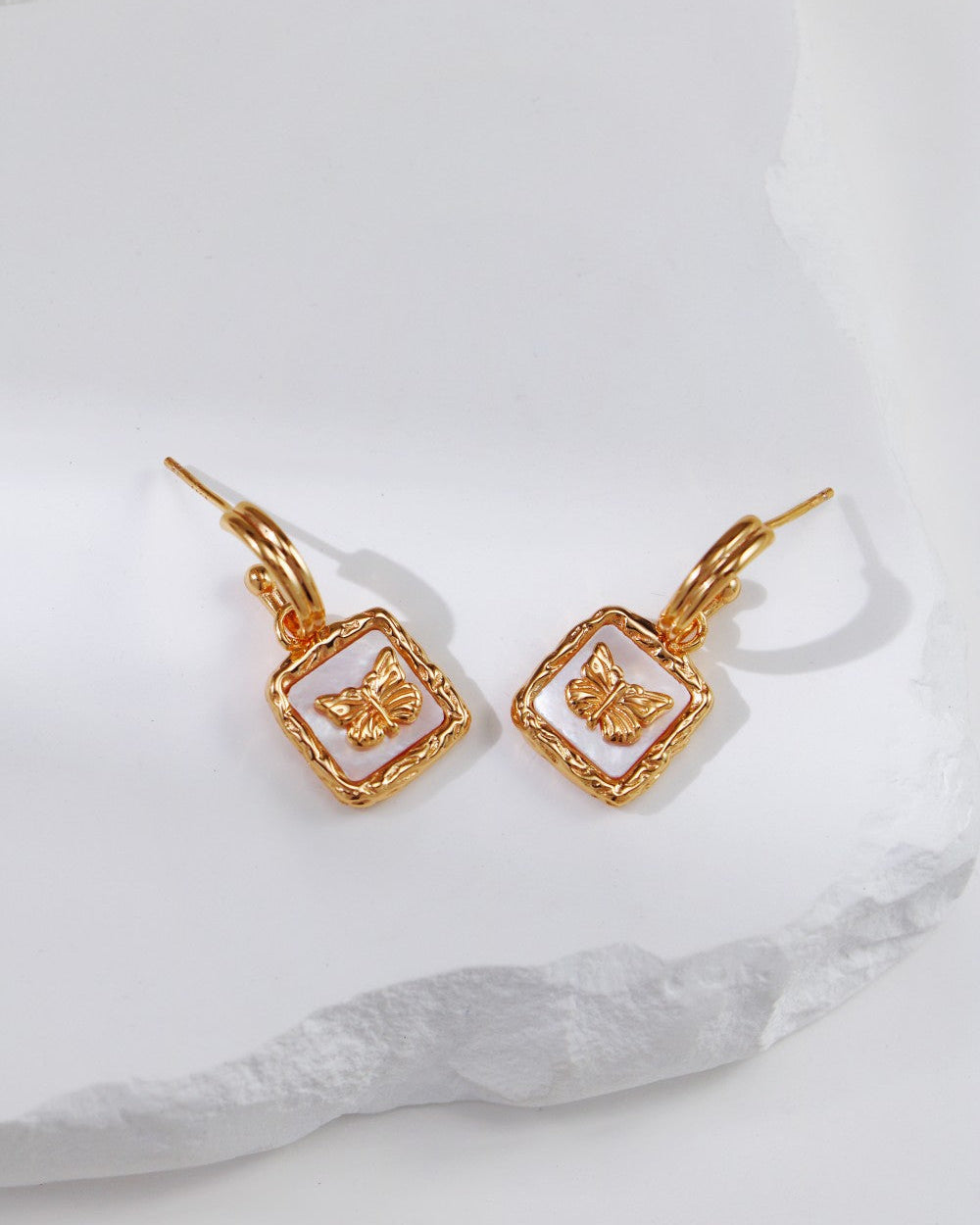 S925 Gold Mother-of-Pearl Butterfly Collection