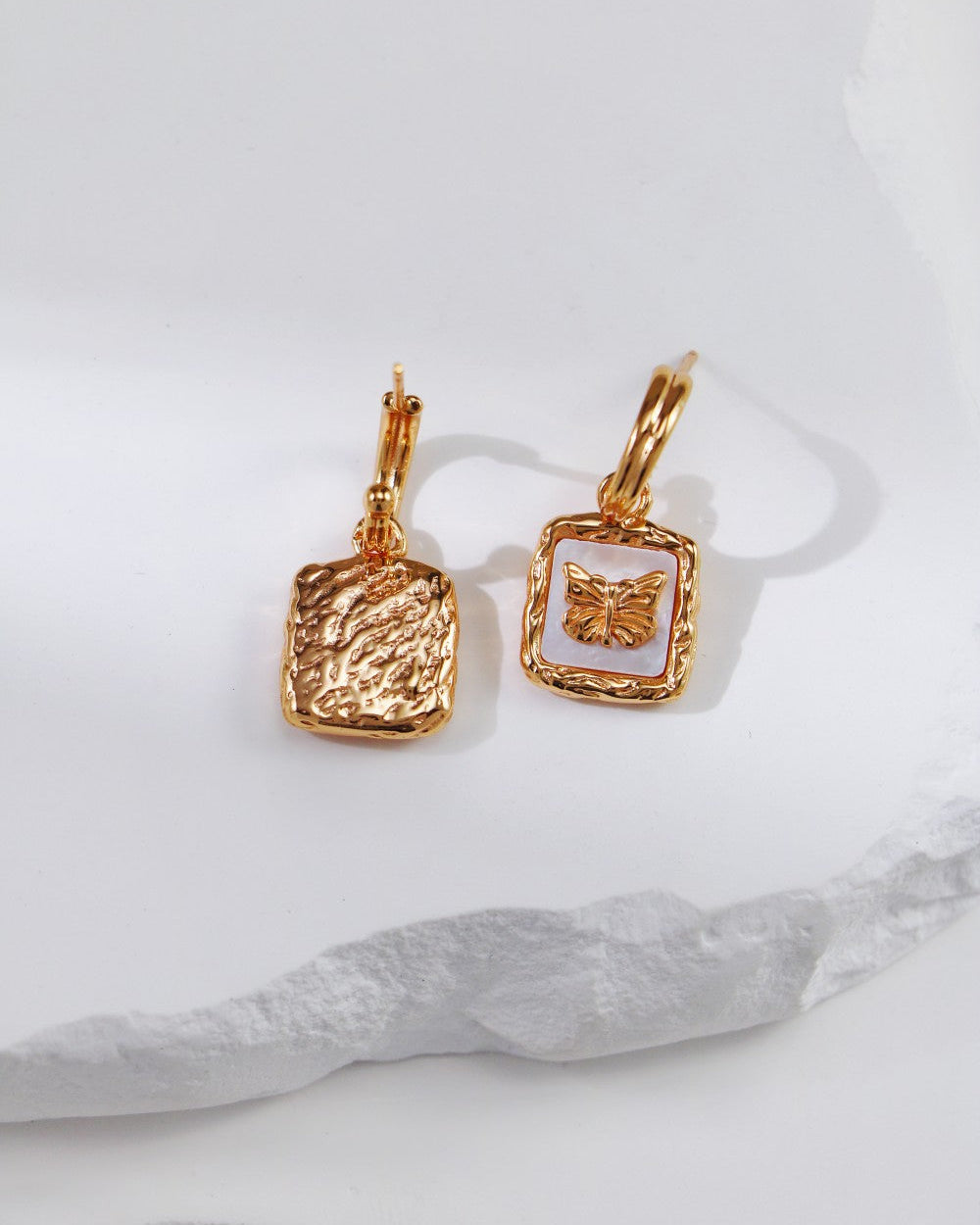 S925 Gold Mother-of-Pearl Butterfly Collection