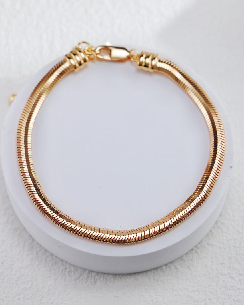 S925 Sterling Silver Faceted Flat Snake Chain Collection