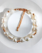 S925 Gold Baroque Pearl Bracelet