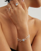 Sterling Silver Opal Pearl Bracelet