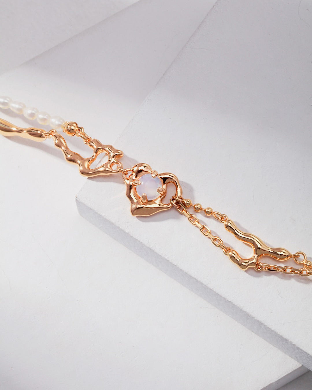 Sterling Silver Opal Pearl Bracelet