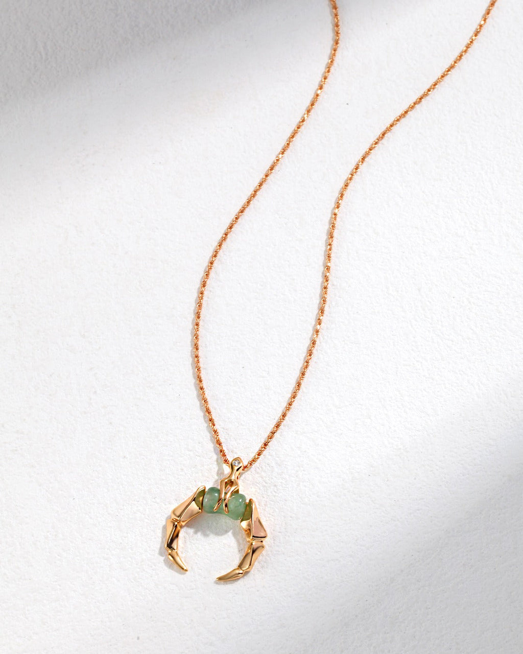 Pure silver gold-plated "horn-shaped" agate series