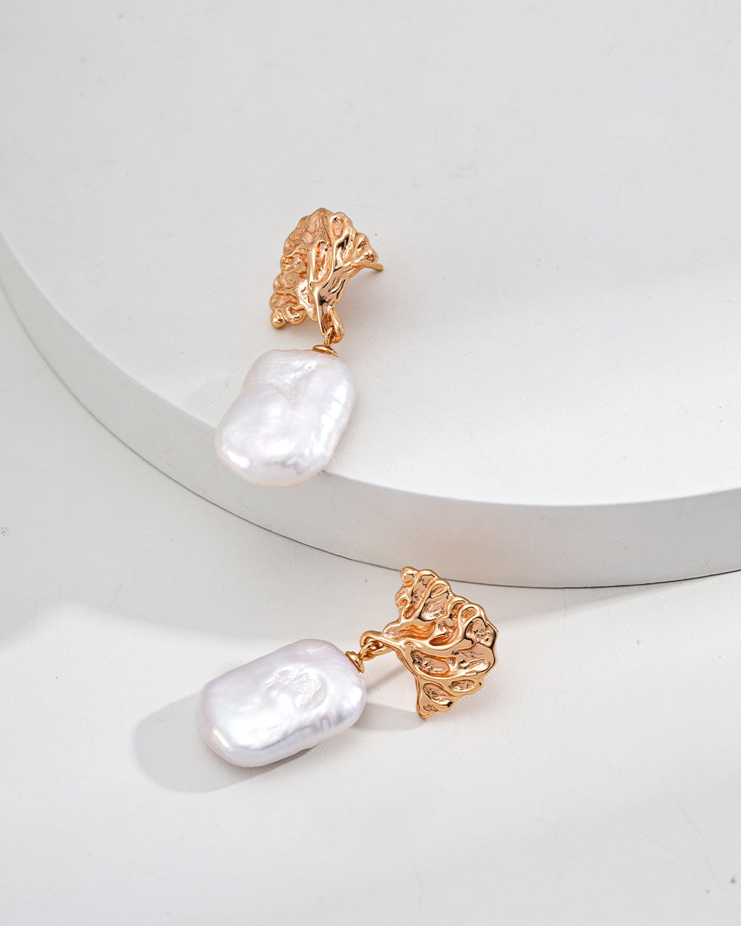 S925 Sterling Silver Vintage Natural Pearl Earrings