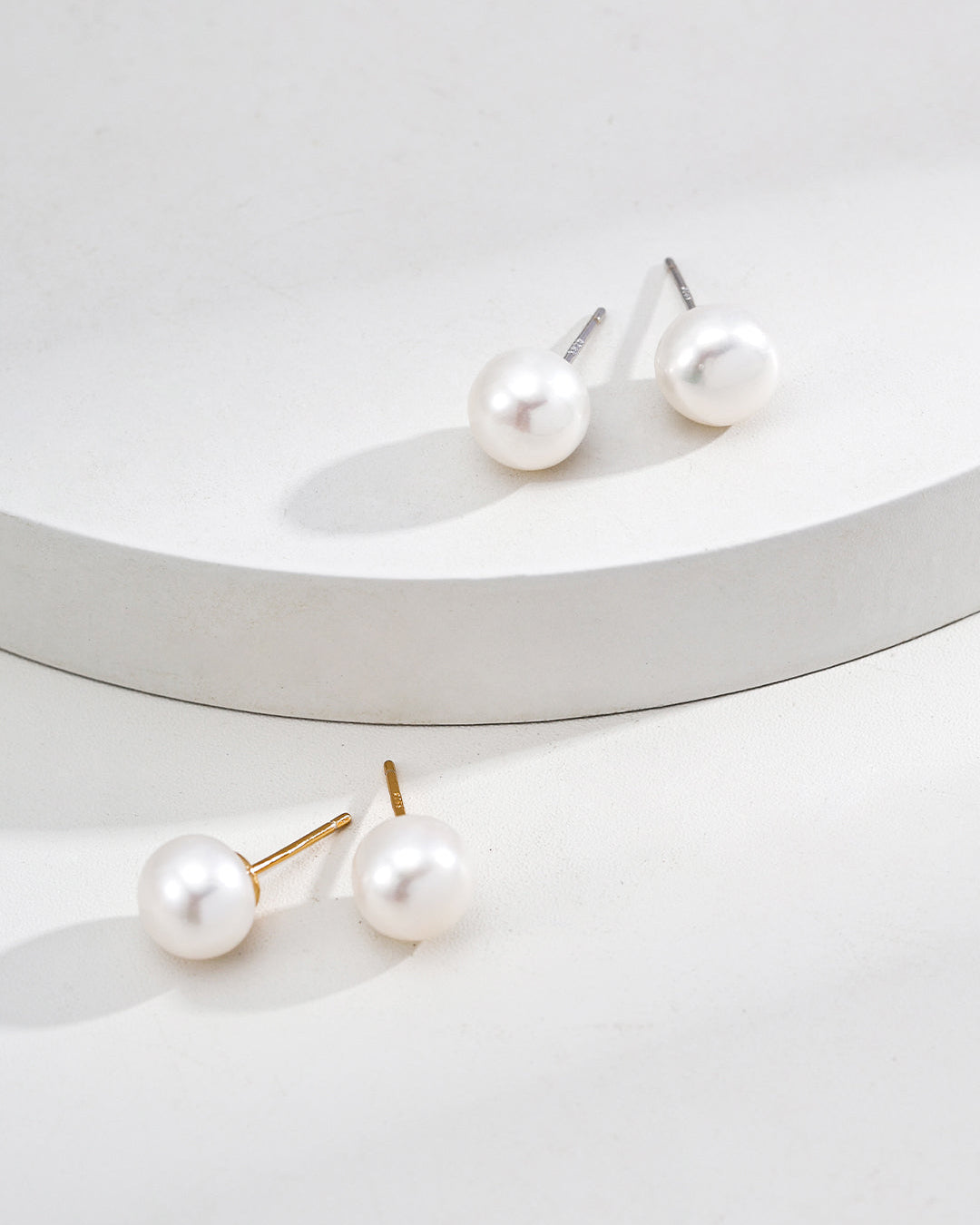 S925 Sterling Silver Minimalist Natural Pearl Studs