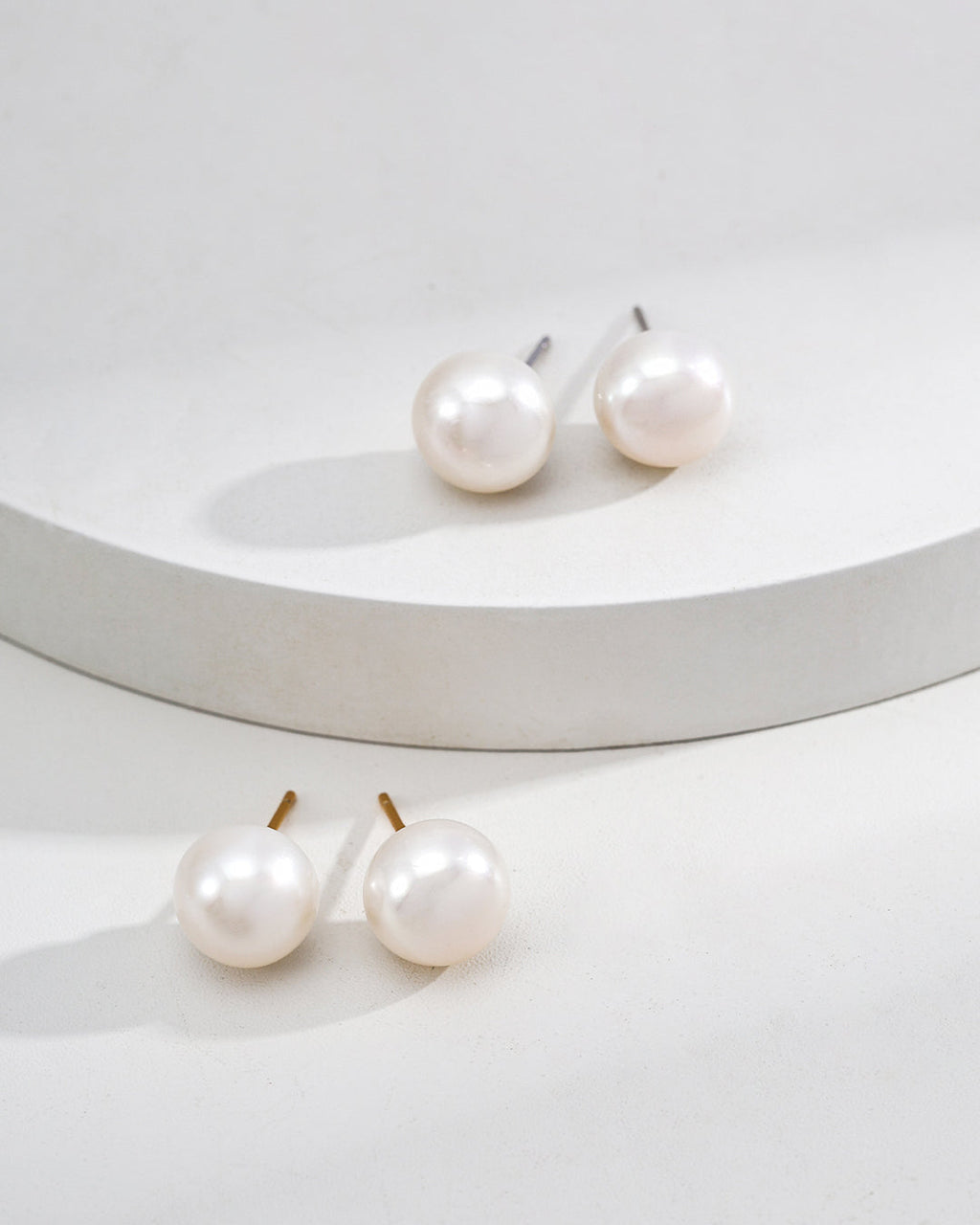 S925 Sterling Silver Minimalist Natural Pearl Studs