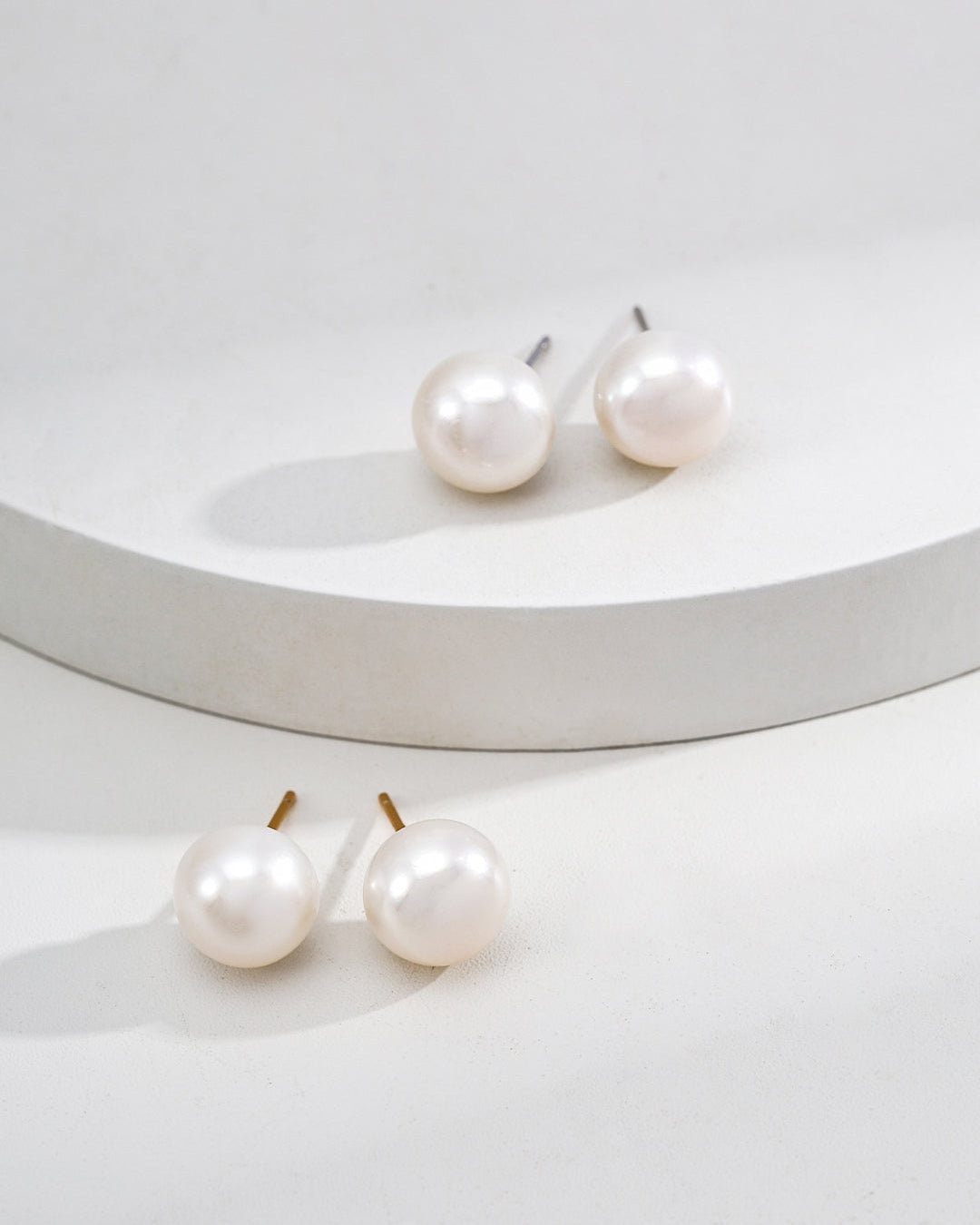 S925 Sterling Silver Minimalist Natural Pearl Studs